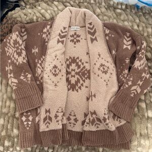 Knox Rose Brown and Cream Cardigan